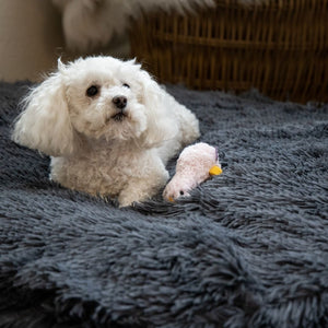 Dog Bed Cover Round - Faux Gray