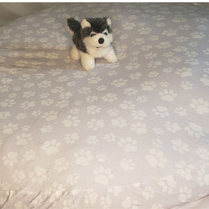 Dog Bed Cover Round - DaisyPawGray