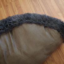 Dog Bed Cover Round - Faux Gray